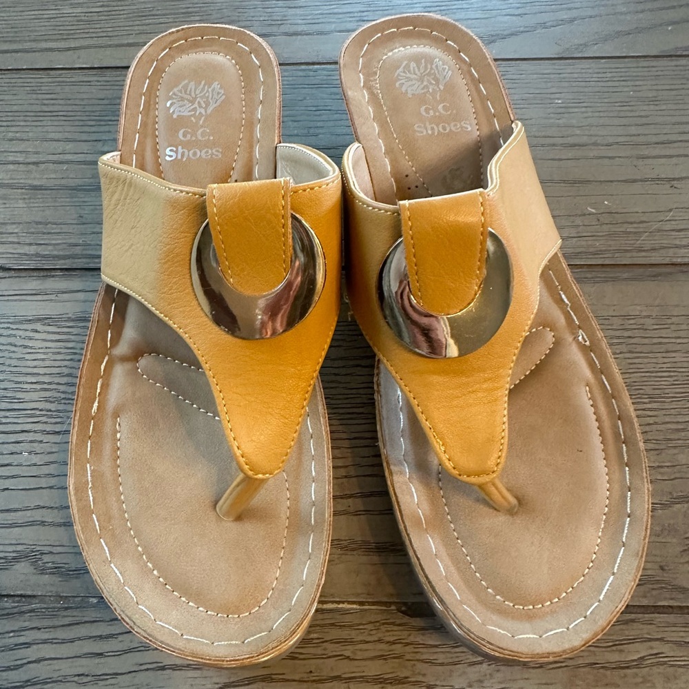 G.C. Shoes Women's Yellow Sandals